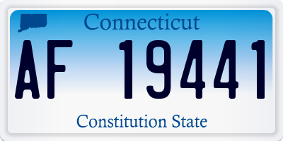 CT license plate AF19441