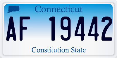CT license plate AF19442