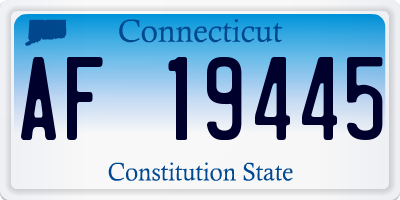CT license plate AF19445