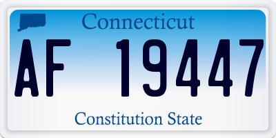 CT license plate AF19447