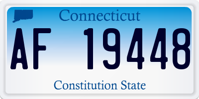 CT license plate AF19448