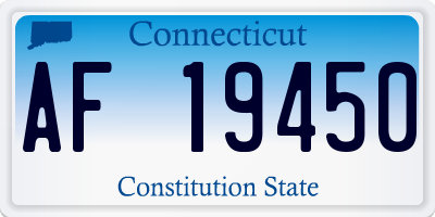 CT license plate AF19450