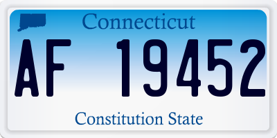 CT license plate AF19452