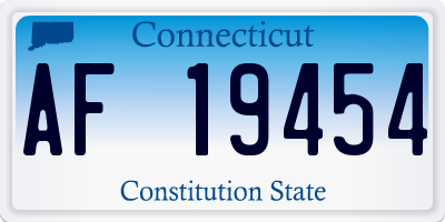 CT license plate AF19454