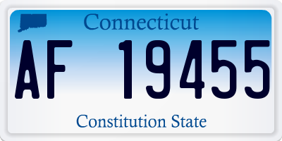 CT license plate AF19455