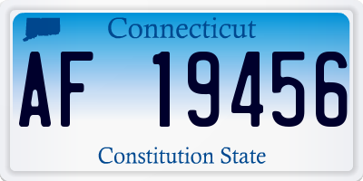 CT license plate AF19456