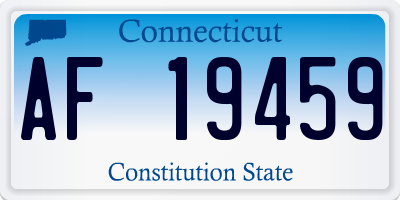 CT license plate AF19459
