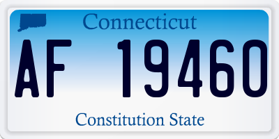 CT license plate AF19460