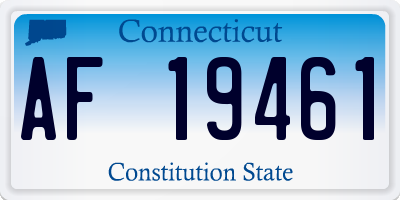 CT license plate AF19461