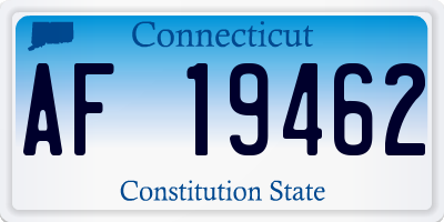 CT license plate AF19462