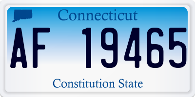 CT license plate AF19465