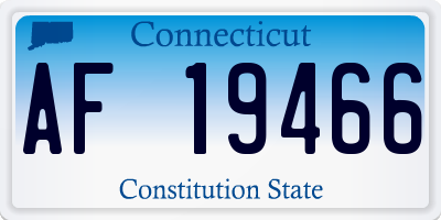 CT license plate AF19466