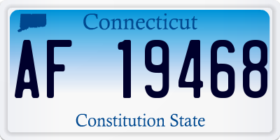 CT license plate AF19468