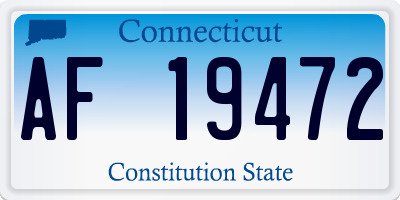 CT license plate AF19472