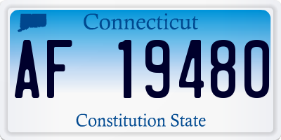 CT license plate AF19480