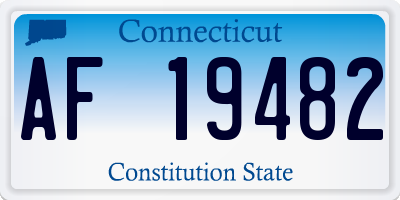 CT license plate AF19482