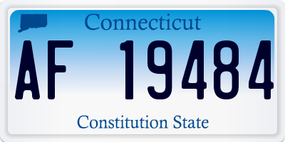 CT license plate AF19484