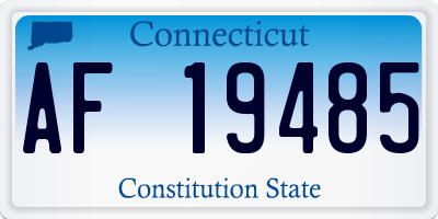 CT license plate AF19485