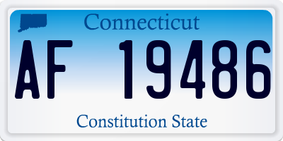 CT license plate AF19486