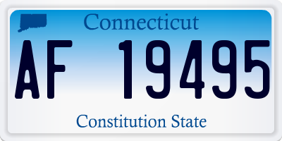 CT license plate AF19495