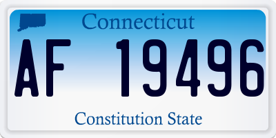CT license plate AF19496