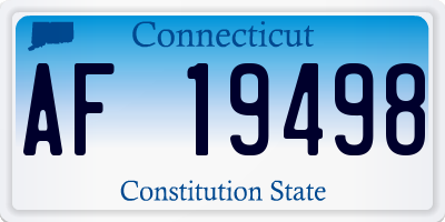 CT license plate AF19498