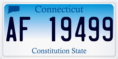 CT license plate AF19499