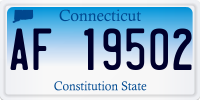 CT license plate AF19502