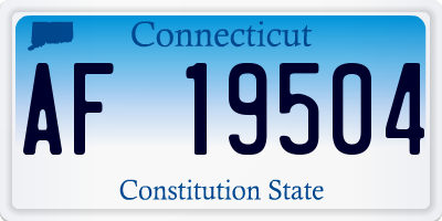 CT license plate AF19504