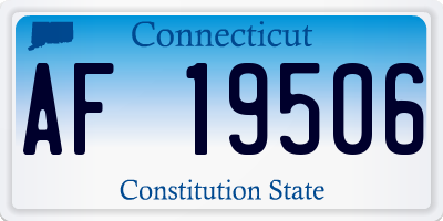 CT license plate AF19506