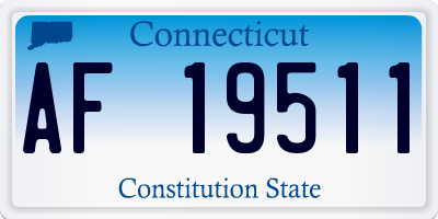 CT license plate AF19511
