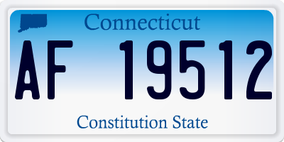 CT license plate AF19512