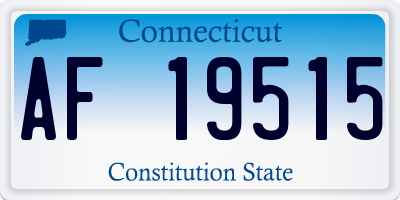 CT license plate AF19515