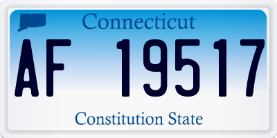 CT license plate AF19517