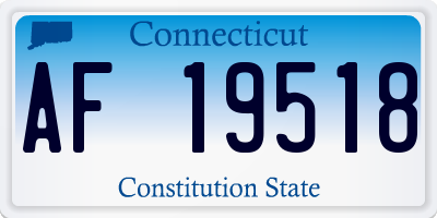 CT license plate AF19518