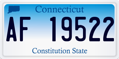 CT license plate AF19522