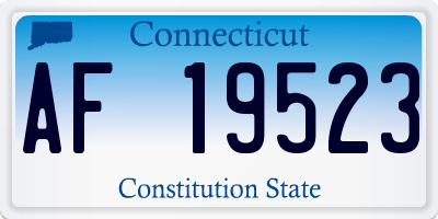 CT license plate AF19523