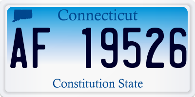 CT license plate AF19526