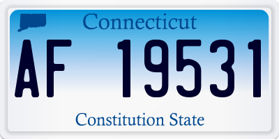 CT license plate AF19531