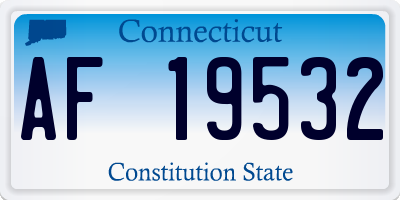 CT license plate AF19532