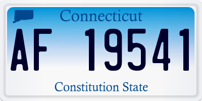 CT license plate AF19541