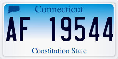 CT license plate AF19544