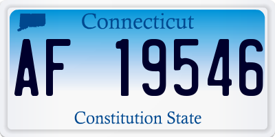 CT license plate AF19546