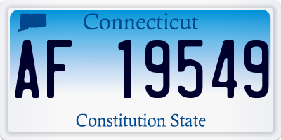 CT license plate AF19549