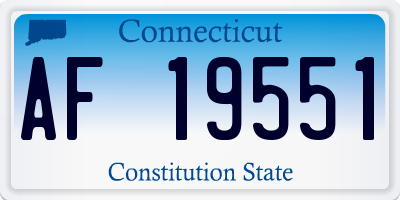 CT license plate AF19551