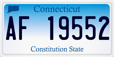 CT license plate AF19552