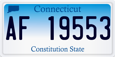 CT license plate AF19553