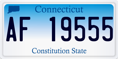 CT license plate AF19555