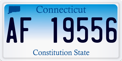 CT license plate AF19556
