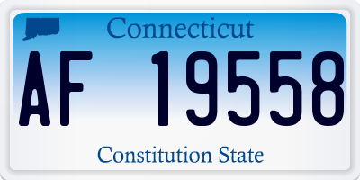 CT license plate AF19558